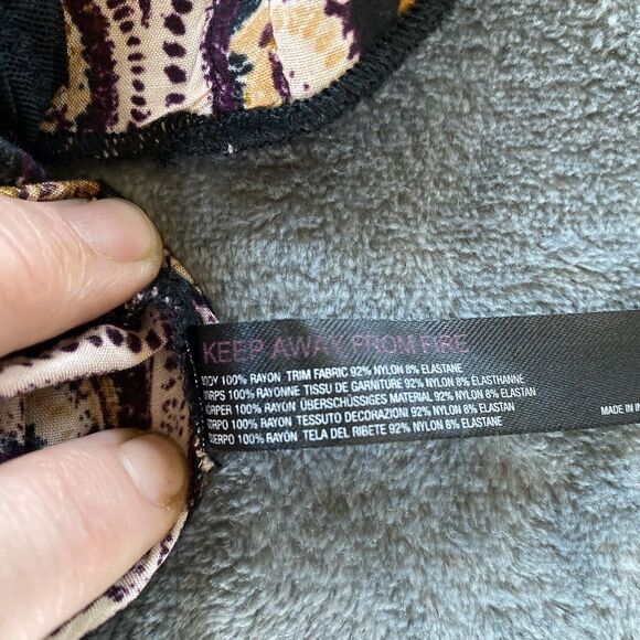 Intimately Free People Bodysuit Womens Small Black Call Me Later Ruffle Floral - Picture 7 of 10